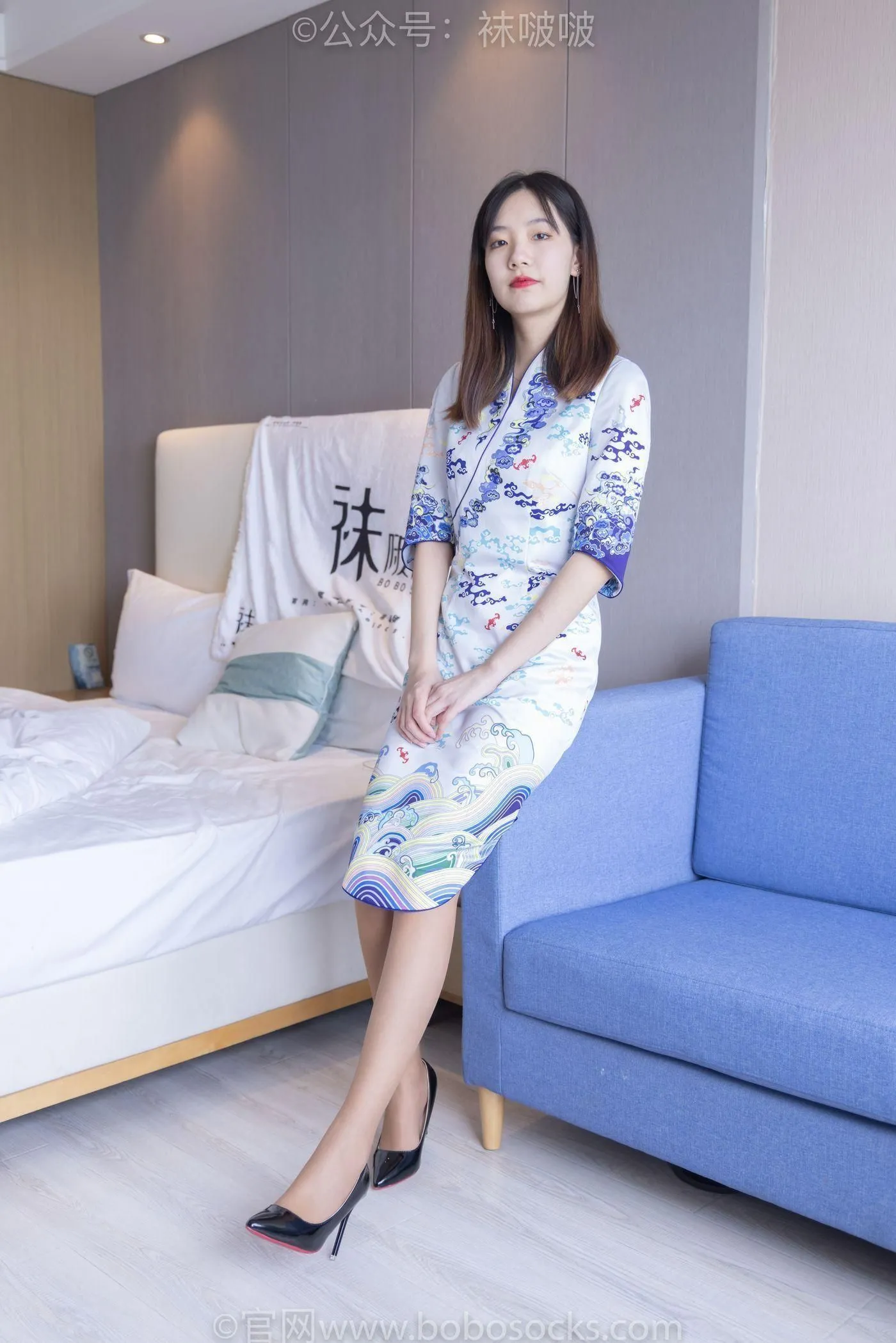 [BoBoSocks袜啵啵]NO.082 小甜豆-旗袍、皮底鞋、高跟鞋、肉丝 [140P]插图3